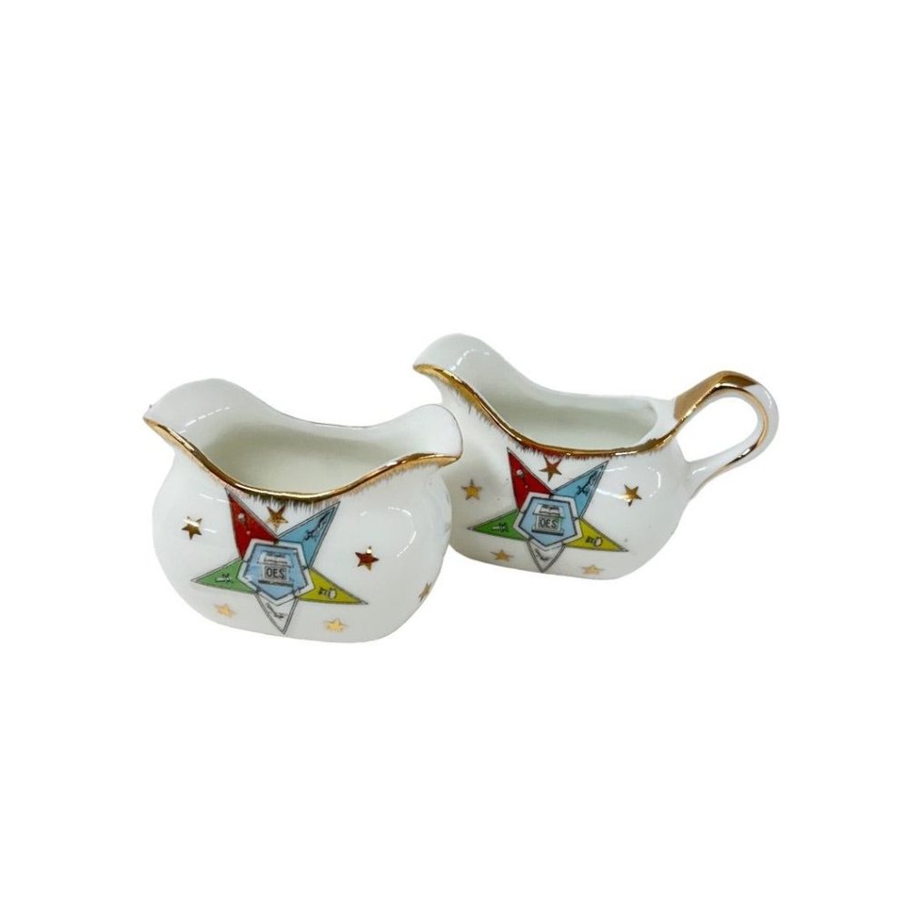 Lefton‎ Temple Treasures Order of the Eastern Star Sugar and Creamer Set
